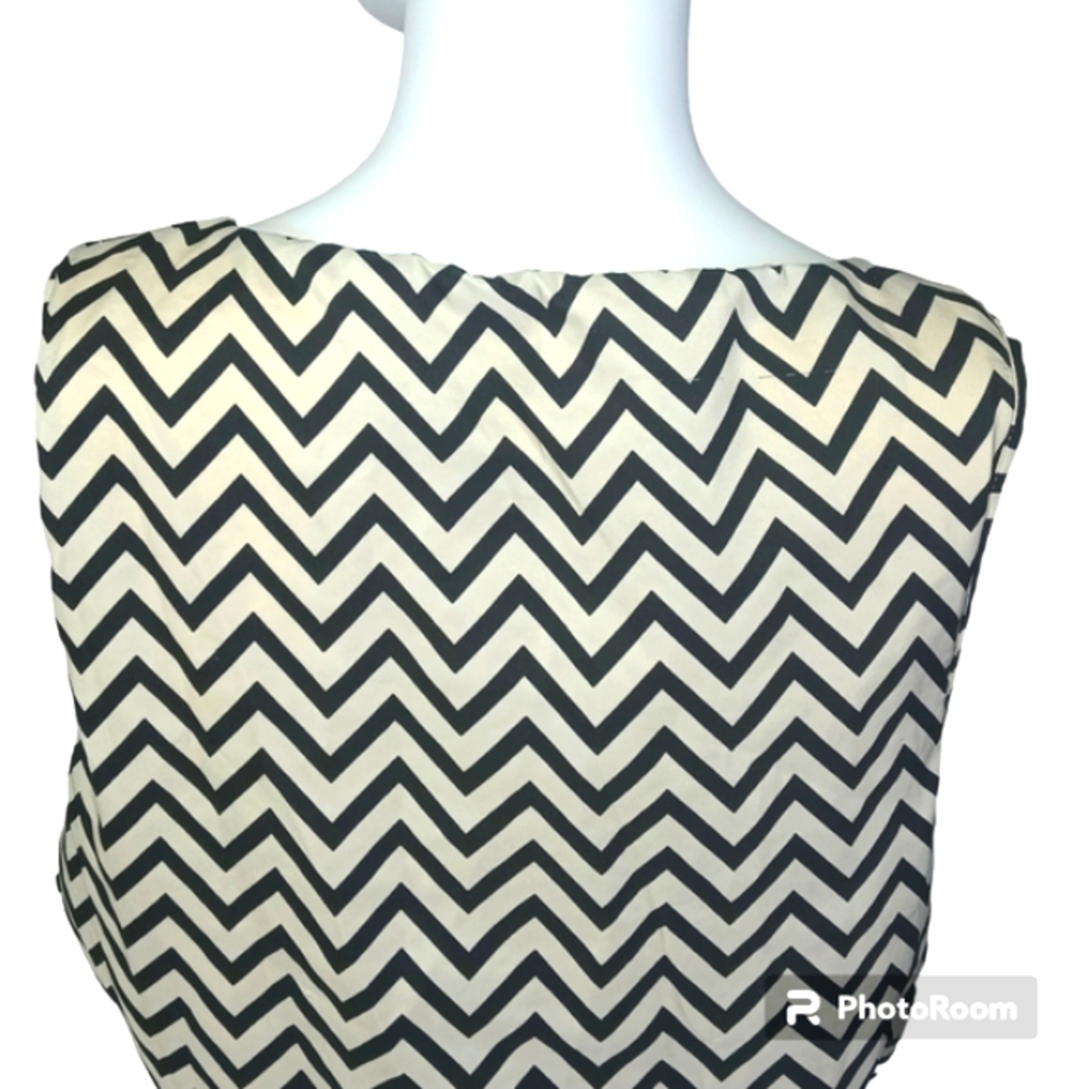 Miss Pinky 100% Polyester Light Creamy & Black Casual Dress Made In India Size L - Picture 8 of 15